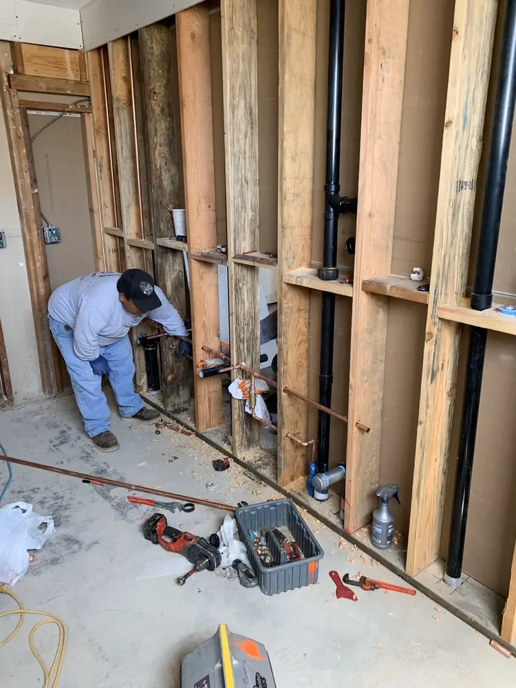 Commercial rough-in plumbing for Water Heater Replacement in El Miradero